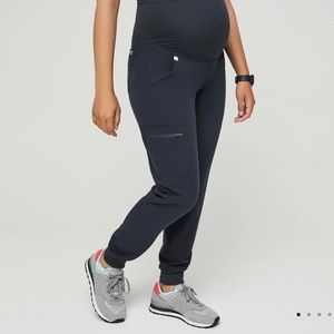 FIGS Zamora Maternity Jogger Scrub Pants in Dark Harbor